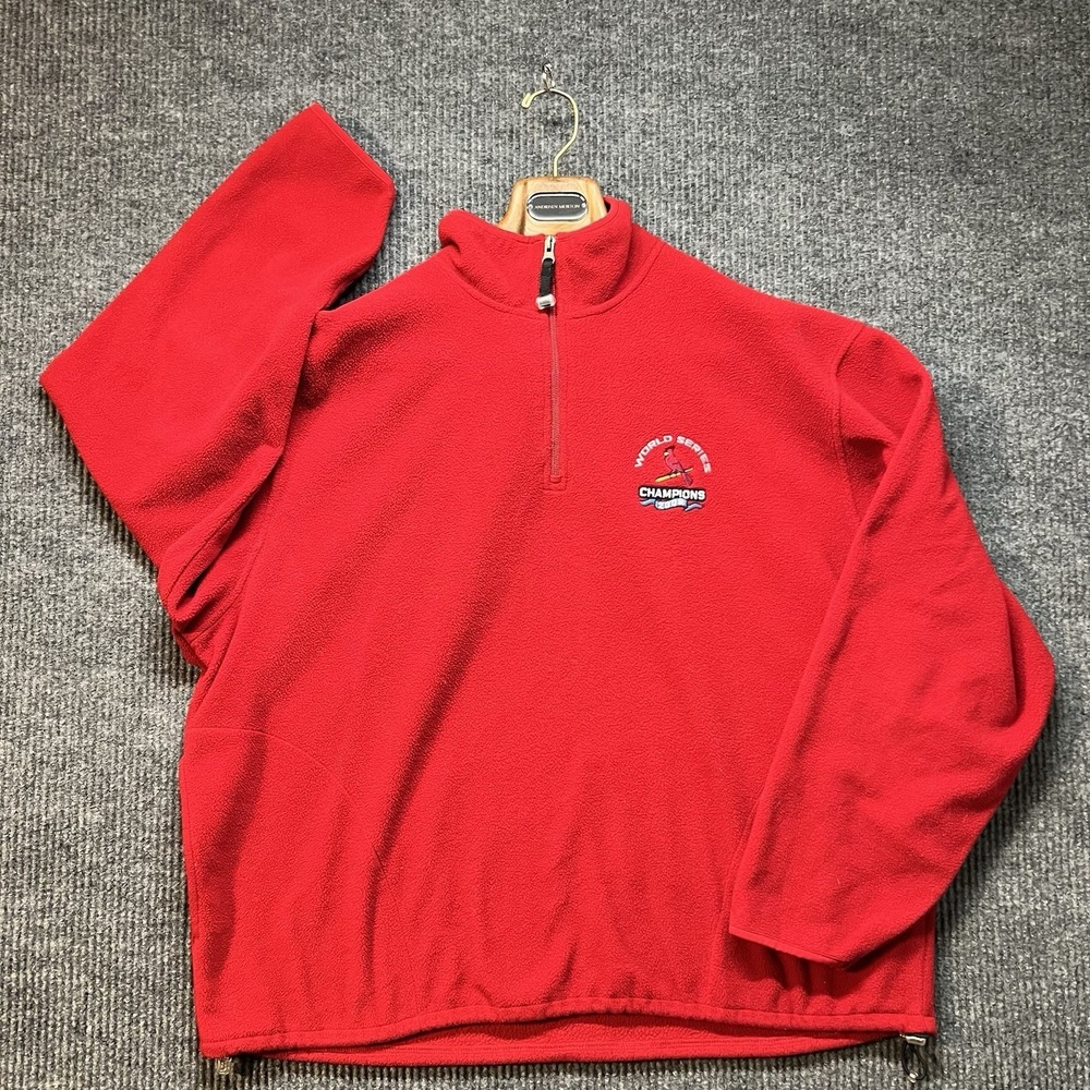 Antigua St Louis Cardinals‎ 2006 World Series 1/4 Zip Fleece Jacket Men's XL